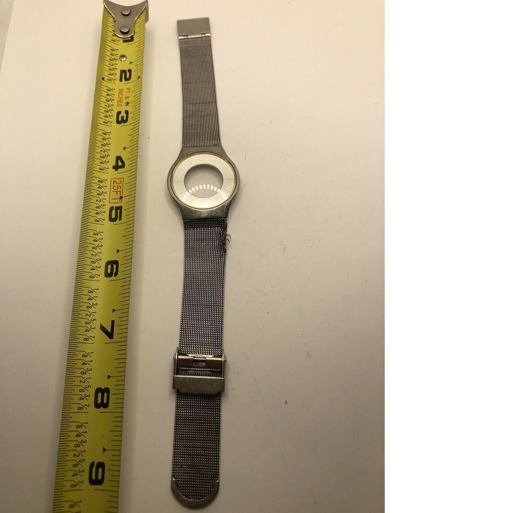 Skagen Watch Parts Band 18mm W/Clasp Case 34mm Crystal Silver Tone Links Py244